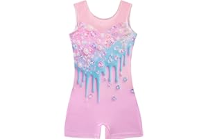 ACOCOPY Leotards for Girls Gymnastics Kids Dance Biketards Unitards Athletic Dancewear Gym Outfit 4-10Y