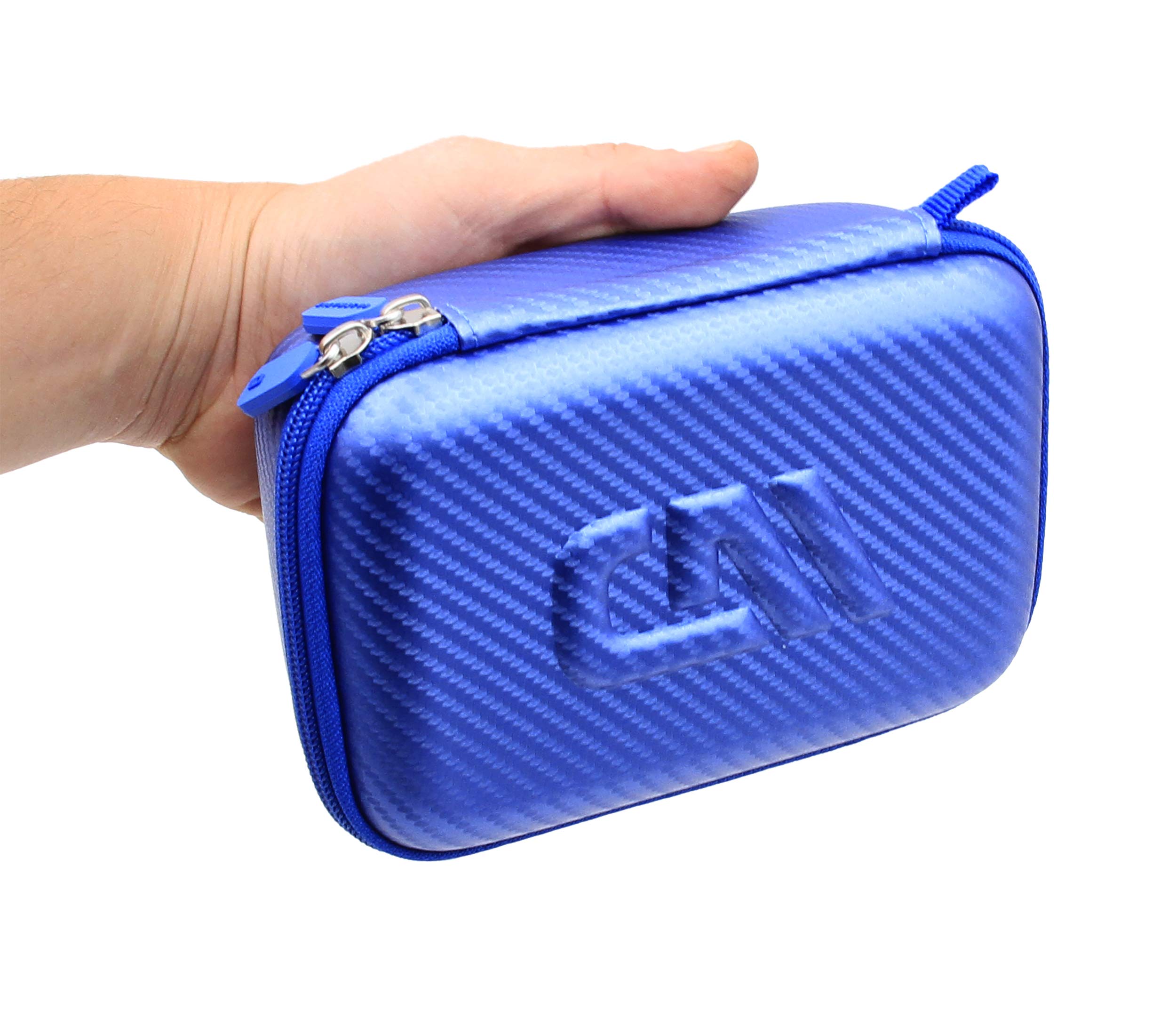 CASEMATIX Blue Travel Case Bag Compatible with Asthma Inhaler, Masks, Spacer Chamber - CASE ONLY, Spacer NOT Included