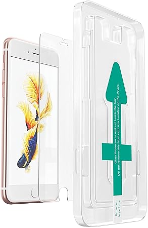 XeloTech Panzerglas Folie kompatibel mit iPhone 7 Plus / 6s Plus/ 6 Plus mit Schablone für hohe Passgenauigkeit | Unterstützt