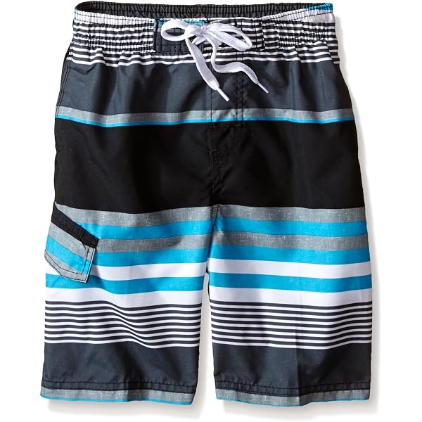 Kanu Surf Pantaloncini Da Bagno Bambino E Ragazzo, Modello Sandbar Stripe, Asciugatura Rapida Con UPF 50+, Tasche Laterali, Costumi Da Spiaggia