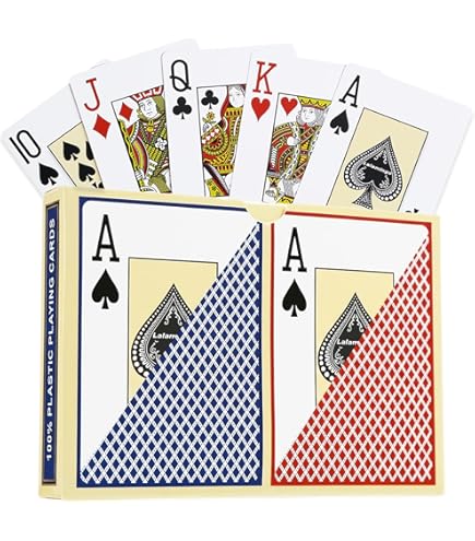ACELION Waterproof Clear Playing Cards, Plastic Playing Cards