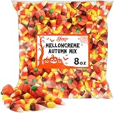 Autumn Mix Candy Corn and Pumpkins, Pack of Halloween Candy, Bulk, 8 oz | Decorative Autumn Mix Candies for Trick or Treat, Classic Halloween Candy Corn with Rich Fall Flavors