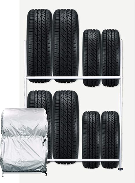 Amazon 日本燕三条製 幅固定タイヤラック 極厚カバー付き アジャスタータイプ 耐荷重 0kg Youtubeで比較検証あり 約幅92 5 奥行40 高さ126 5cm 幅固定 タイヤラック 8本 タイヤ収納 アジャスタータイプ 軽自動車から普通車 Ex001 001ag 遠藤ワークス タイヤ