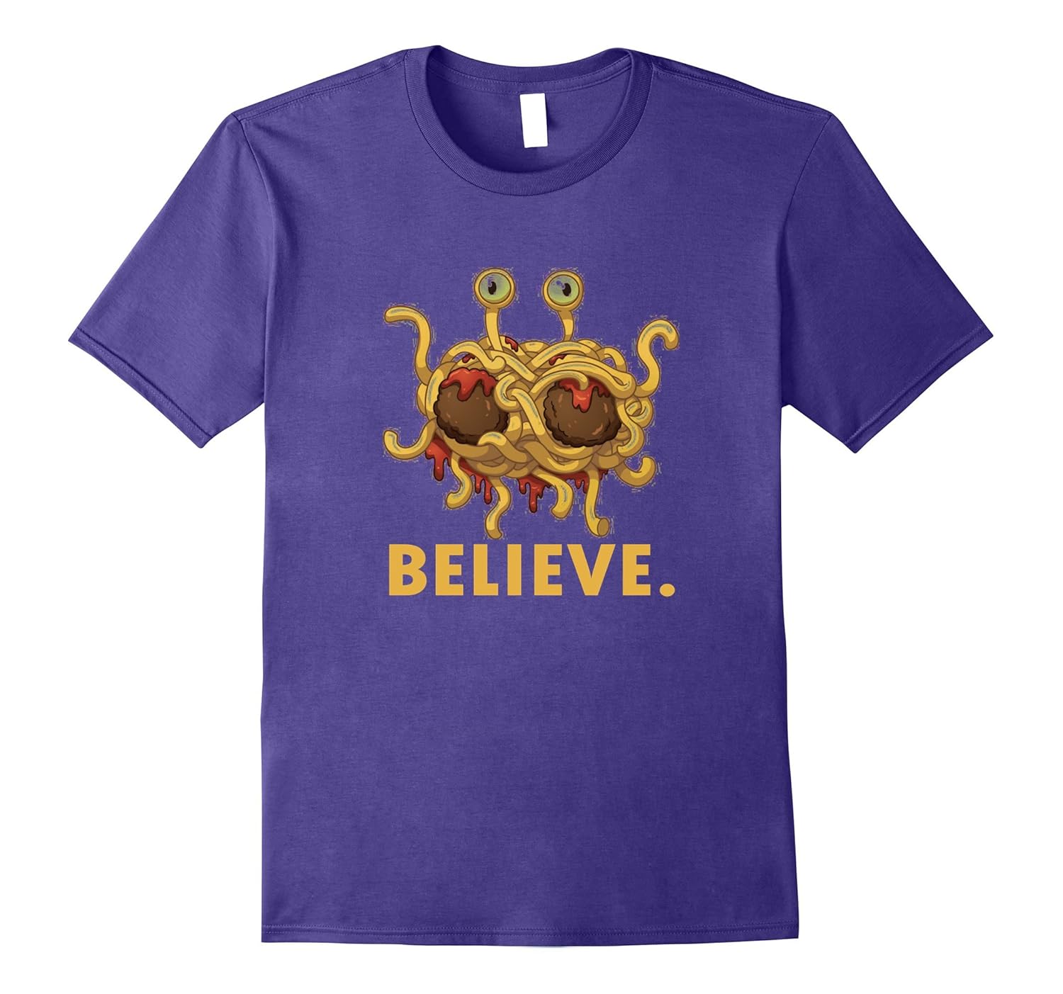 Flying Spaghetti Monster: Believe T-Shirt-ANZ