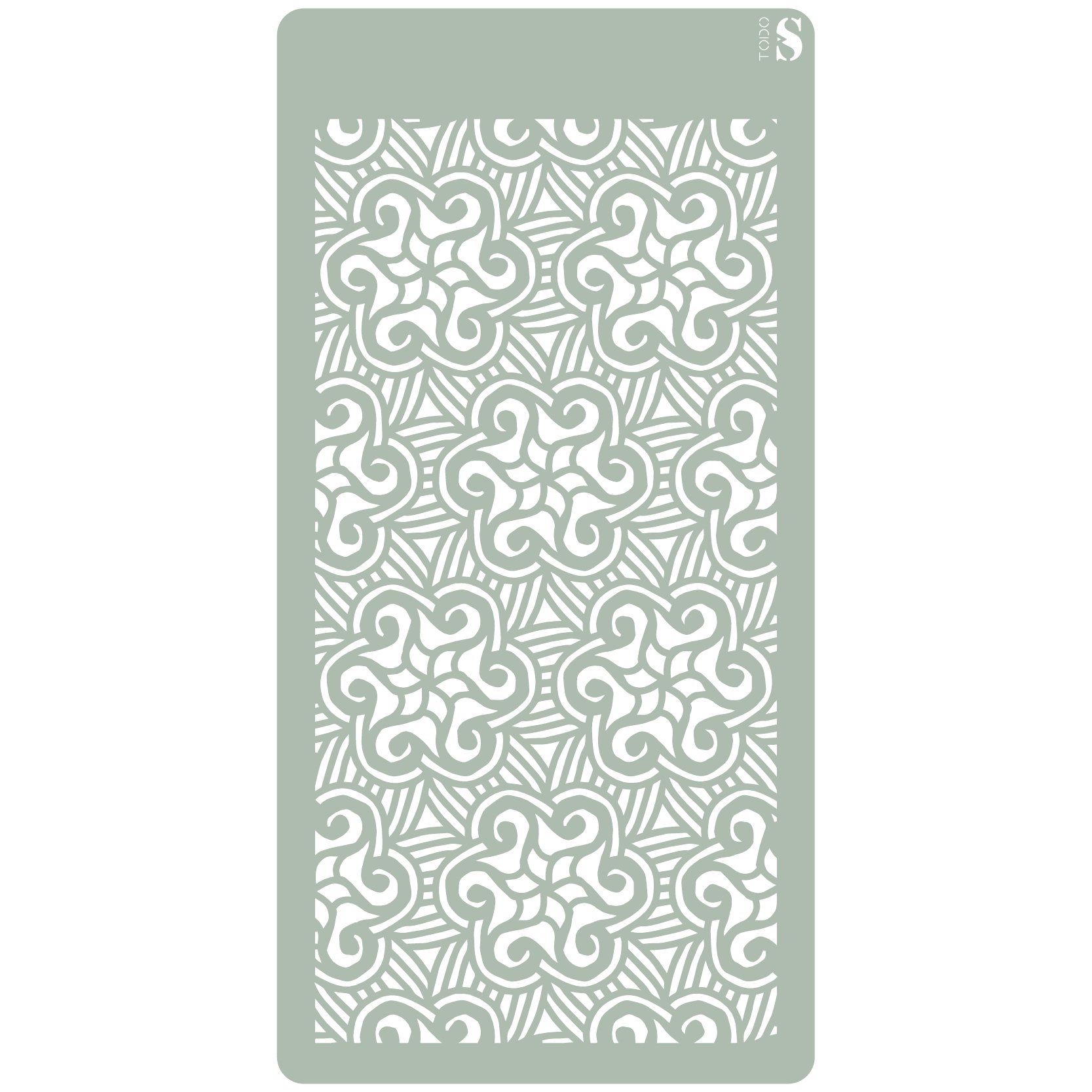 TODO STENCIL Deco Scrapbooking 081 Flower Star Measures: Stencil 10 x 20 cm – Design 8.5 x 17 cm
