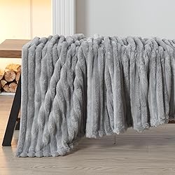 NEWCOSPLAY Super Soft Throw Blanket Light Grey
