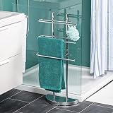 Taylor & Brown Free Standing 3 Arm Chrome Towel Rail Stand H94 x W40.5 x D18cm view 3