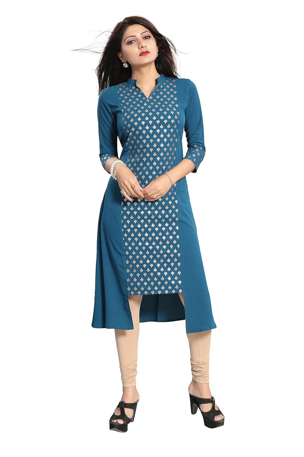 alc creation women's crepe straight kurti
