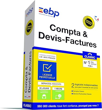 Ebp Compta Et Devis Factures Classic Derniere Version Ntes Legales Incluses Licence Perpetuelle Monoposte Amazon Fr Informatique
