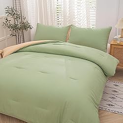 NINENINE King Comforter Set Sage Green Bedding
