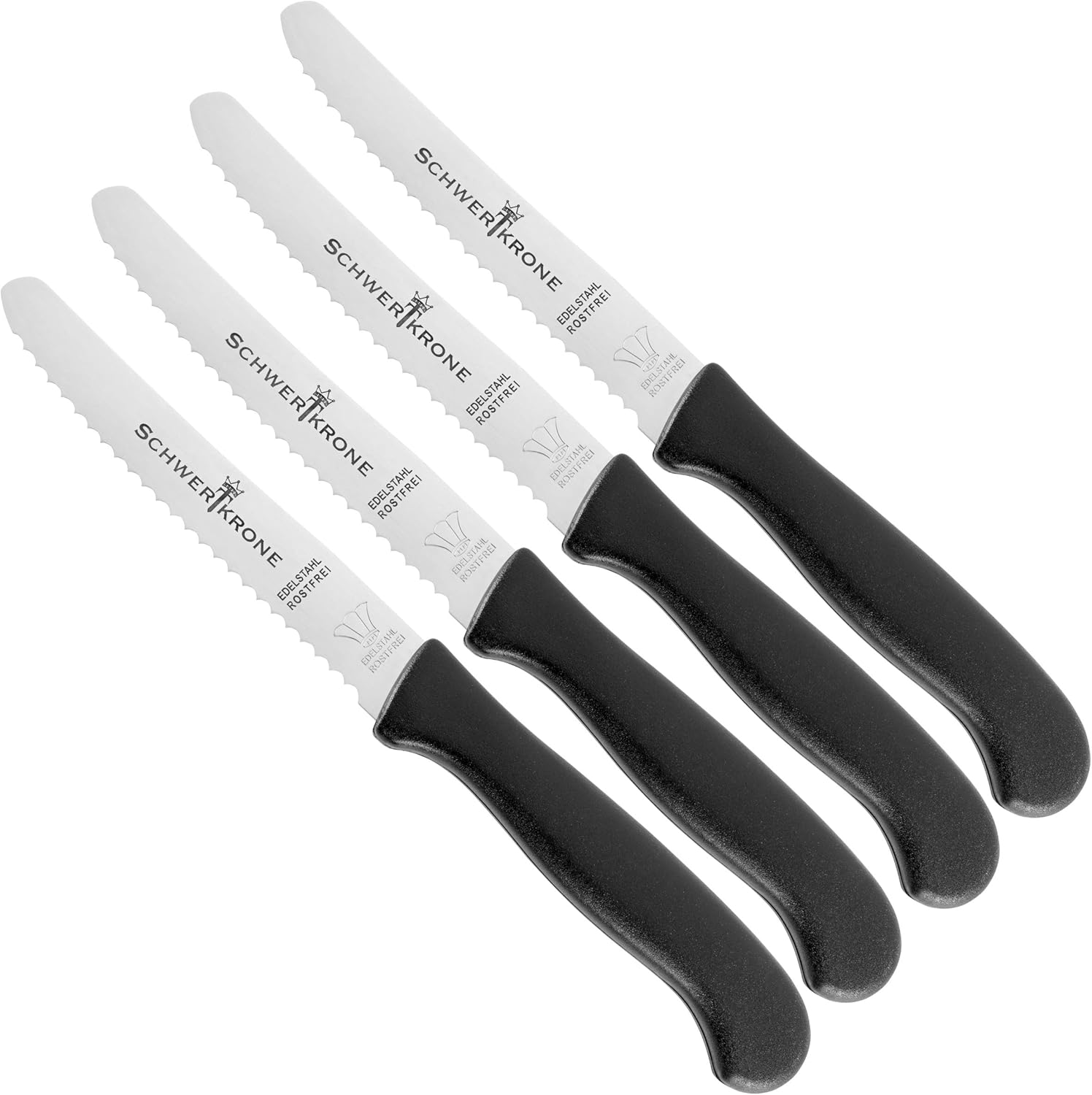 Schwertkrone Tafelmesser Brötchenmesser Gemüsemesser schwarz (4)