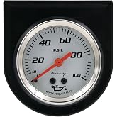 Equus 5244 2" Mechanical Oil Pressure Gauge, White