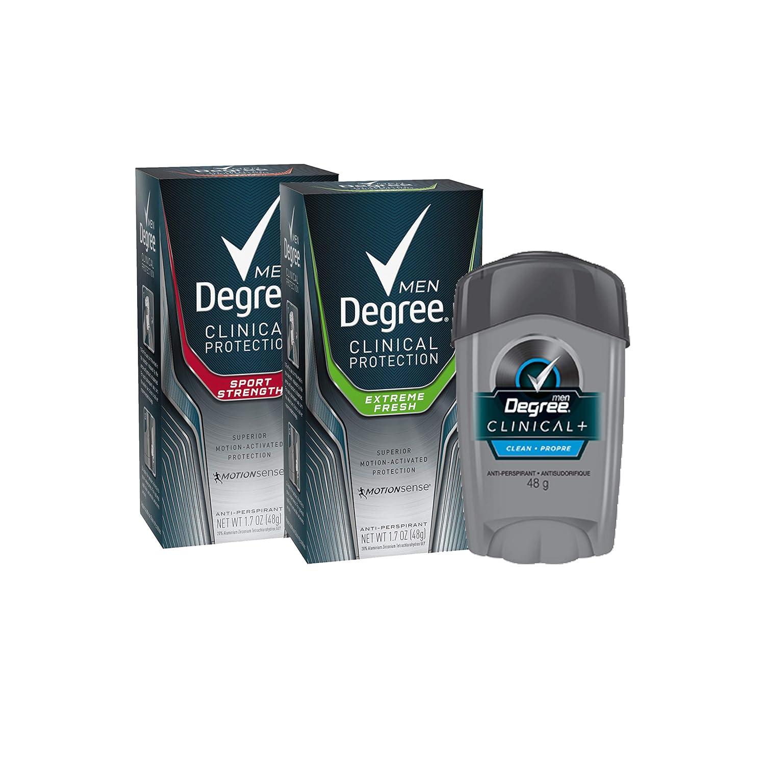Degree Men Clinical Antiperspirant Deodorant, Sport Strength, 1.7 oz (Pack of 2) : Antiperspirant Deodorants : Beauty