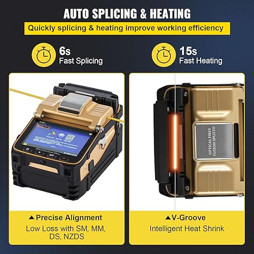 Mophorn Fiber Fusion Splicer Automatic Focus A-80S FTTH Fiber Optic Fusion Splicer Kit 5 Inch Digital LCD Screen Fusion Splicer Machine Optica並行輸入 Mophorn Fiber Fusion Splicer Automatic Focus A-80S FTTH Fiber