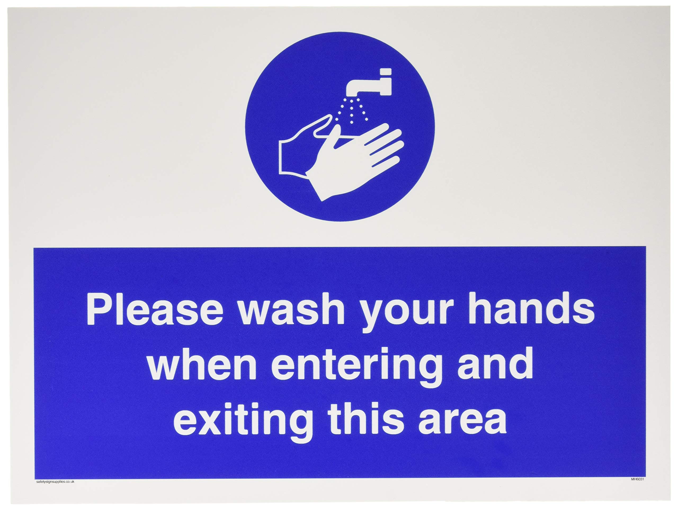 Please wash your hands when entering and exiting this area