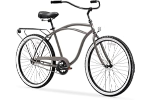 sixthreezero Around The Block Men's Beach Cruiser Bike, Hybrid Bicycle with Rear Rack