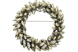 Gyn&Joy Christmas Floral Wreath Gift Brooch pin