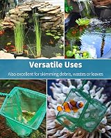 Uniclife 25 cm Aquarium Fish Net with Braided Metal Handle Large Square Net view 5