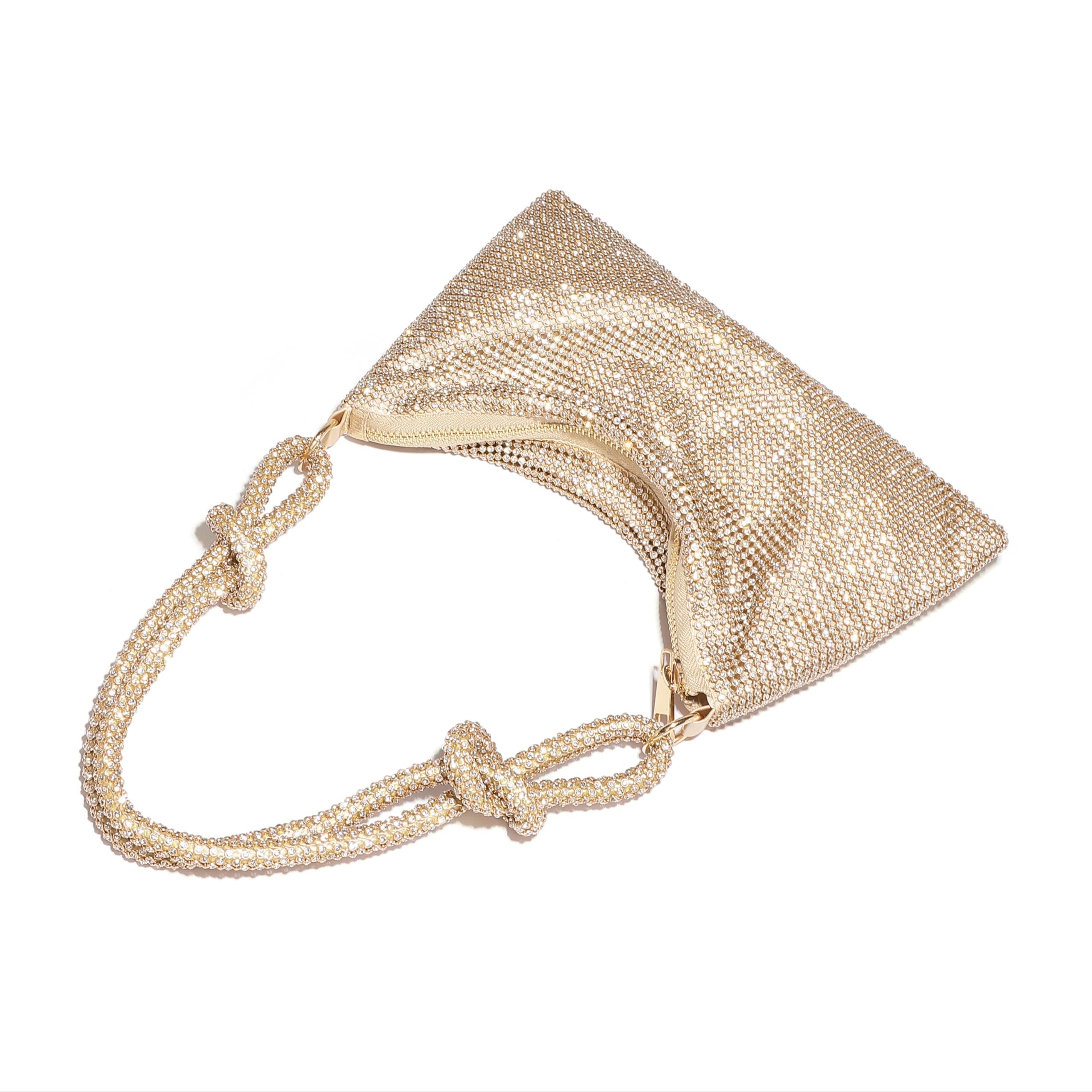 YUWITA Rhinestone Purse for Women Evening Bag Glitter Sparkly Mini Handbags