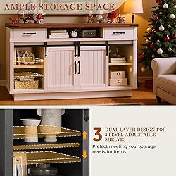 59'' Fireplace TV Stand with 3D Flame Electric