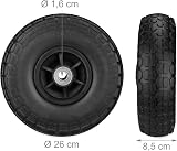 Relaxdays 2x Solid Rubber Wheelbarrow Tyres 4.1/3.5-4" 16mm Axle Puncture-Proof view 4