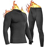 UNIQUEBLLA Long Johns Thermal Underwear Set for Men Thermal Base Layer Cold Weather Bottom Top