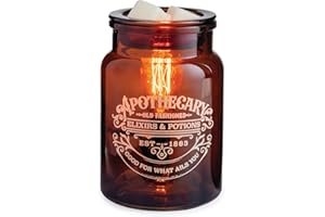 Candle Warmers ETC. Vintage Bulb Illumination Fragrance Warmer- Light-Up Warmer for Warming Scented Candle Wax Melts and Tarts to Freshen Room, Apothecary