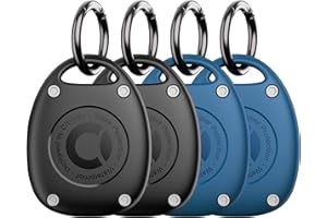(4 Pack) for AirTag Keychain Holder Case | IPX8 Waterproof, Ultra-Compact | Portable for Air Tag Holder Cover for Dog Collar,
