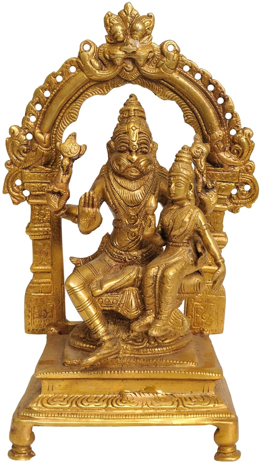 Buy Idol Collections Brass Lord Narasimha with Goddess Lakshmi Statue