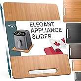 Ibyx Elegant Sliding Tray for Your Coffee Maker & Heavy Kitchen Appliances - Sturdy, Slides Easily from Under The Cabinet (Natural, 12”W x 16”D)