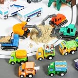 JOYIN 25 Piece Pull Back City Cars and Trucks Toy Vehicles Set view 7