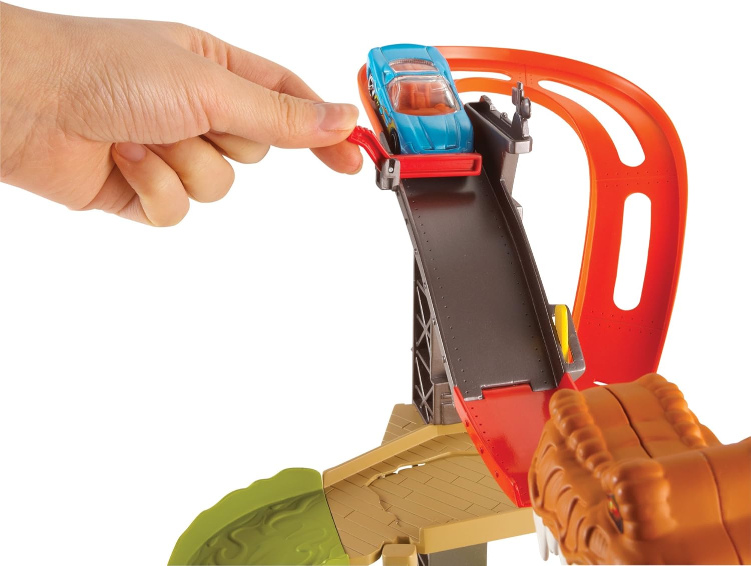 Amazon Com Hot Wheels T Rex Takedown Playset Toys Games