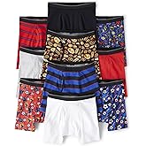 The Children's Place boys Cotton Boxer Briefs Underwear Variety 10-pack