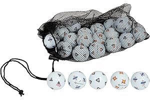 Clean Green Golf Balls Pack Recycled and Used for TaylorMade Pix Tp5, Tp5x USA Bulk Mix - AAA (3A) Good Condition Graded Ball - includes Mesh Carrying Bag