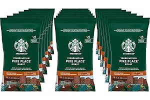 Starbucks Pike Place Roast Coffee -Cocoa, Nut -Medium -18/Box