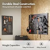 VonHaus Tool Pegboard 44pc Wall Storage Organiser for Shed Garage view 5