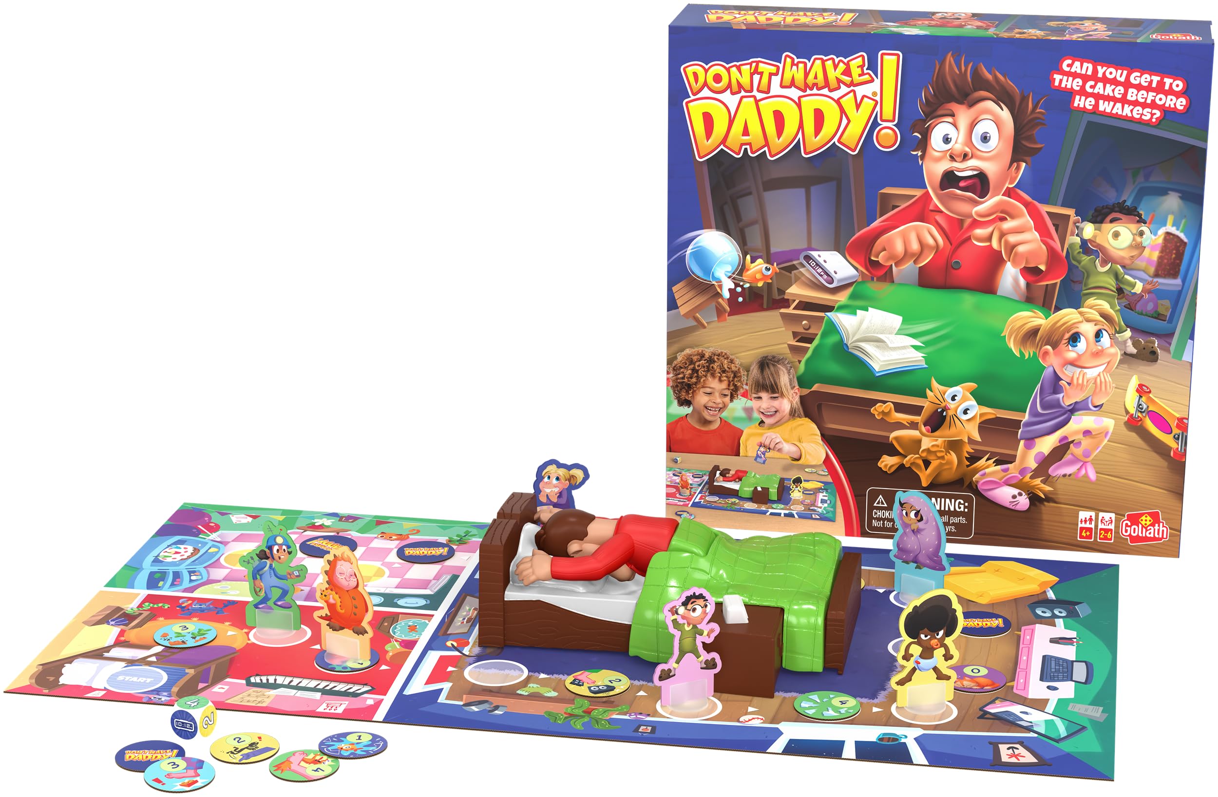 Goliath Don't Wake Daddy Board Game | Surprise Action Game for Kids | 2-6 Players, Ages 4+