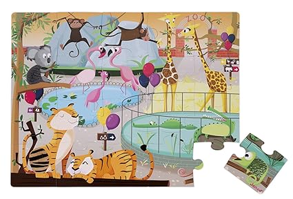 Janod A Day at The Zoo Tactile Puzzle (20 Piece)