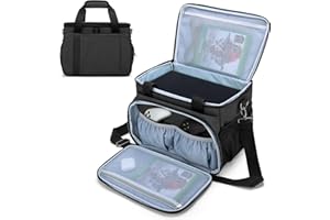 CURMIO Carrying Case Compatible with Xbox Series X Game Console and Other Accessories, Carrying Bag with Shoulder Strap for Controllers, Cables, Headsets, Ideal for Game Player(Bag Only)
