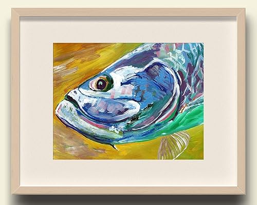 Amazon Com Tarpon Fish Wall Art Decor Saltwater Fishing Gift