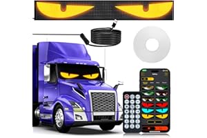 Sachie Ojos LED para Carro: 52.4" Devil's Eye Strip for Semi Trucks, Remote + APP Dual Control, Customizable Windshield Lights