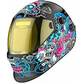 MIGVAN Welding Helmet Auto Darkening True Color Large Viewing, Welding Hood Solar/Replaceable Battery Powered, Wide Shade 4/5-13 with 4 Arc Sensor, Optical Clarity Welding Mask for TIG MIG ARC Grind