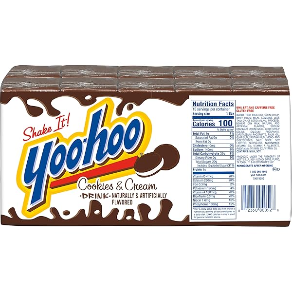 YOO-HOO COOKIES AND CREAM DRINK, 6.5 FL OZ BOXES, 40 PACK (4 PACKS OF 10)