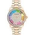 Coach Greyson Women's Watch - 3H Dial with Signature C Link Bracelet and Crystal Bezel - Water Resistant 3 ATM/30 Meters - Premium Fashion Timepiece for Everyday Style - 36mm
