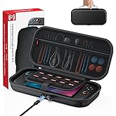FASTSNAIL Carrying Case for Nintendo Switch 2/1 /OLED, Portable Travel Bag with Charging Port, 10 Game Card Slot, Pocket for Switch 2 Storage Accessories (Switch 2 Case)