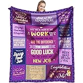 Dfaqehk New Job Gift for Women, Congratulation Promotion Gifts for Women, New Job Gifts for Her, Gift for Coworker Leaving, Job Promotion Presents Throw Blanket 60" x 50"