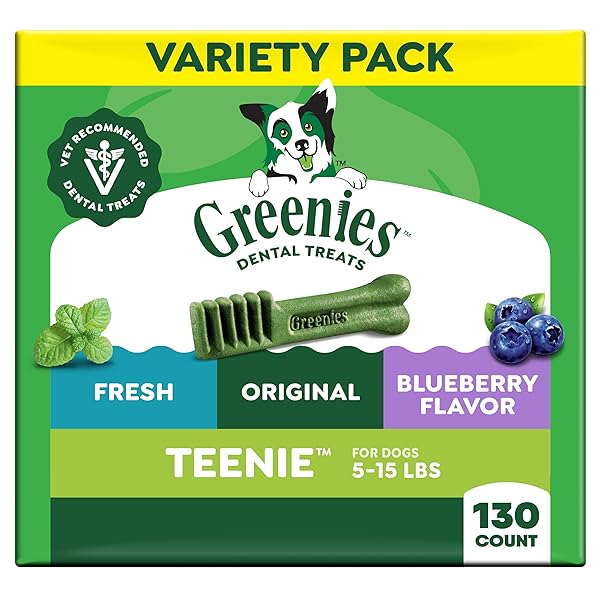 GREENIES DOG TREATS VETERINARIAN-RECOMMENDED NATURAL DENTAL TREATS FOR...