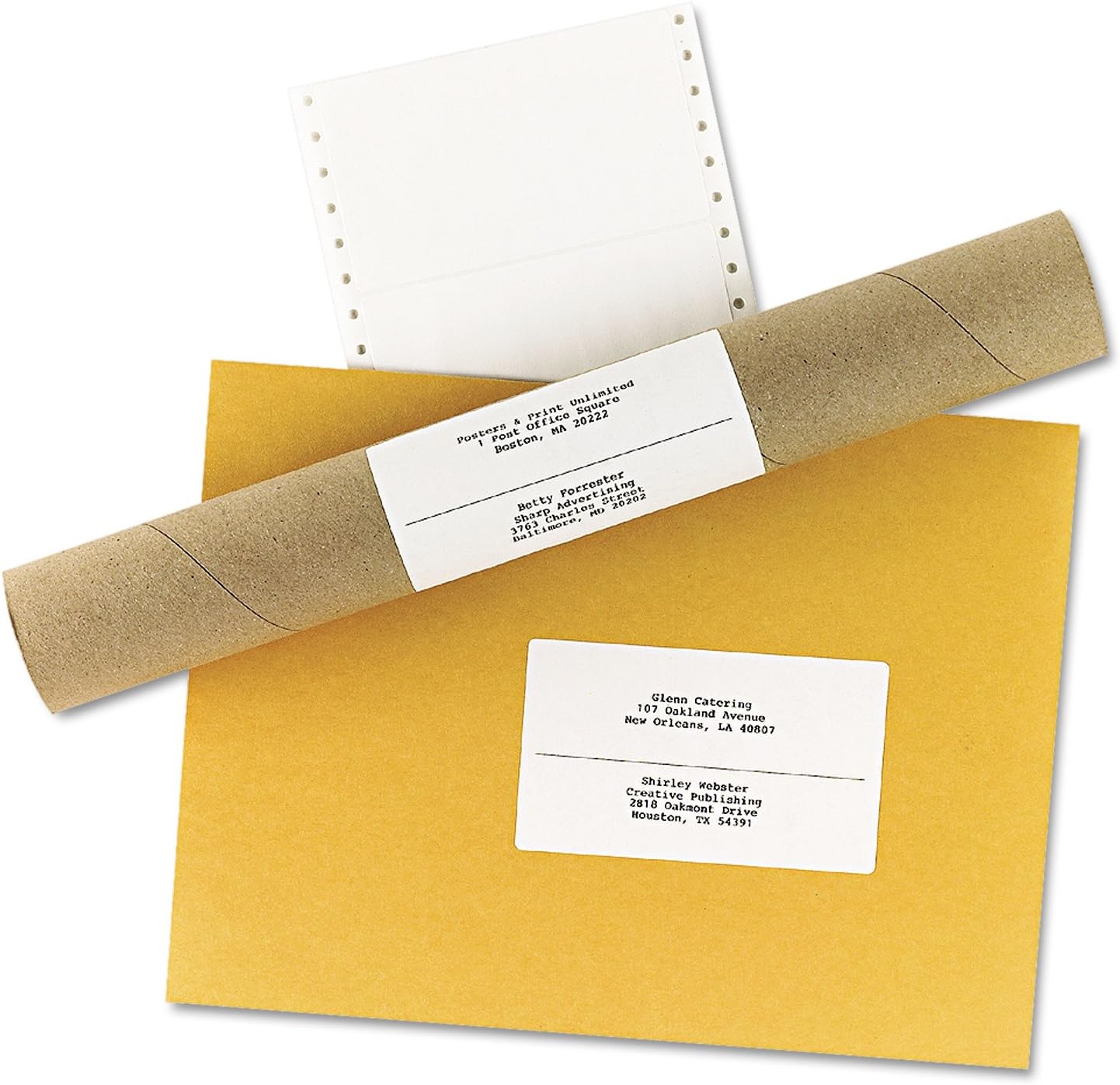 Avery 4076 Dot Matrix Printer Shipping Labels, 1 Across, 2 15/16 x 5, White (Box of 3000) : Continuous Form Labels : Office Products