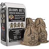 Grandpa Gus's Mice Repellent Pouches Natural Peppermint Oil Mouse Trap Rodent Alternative 4 Pk