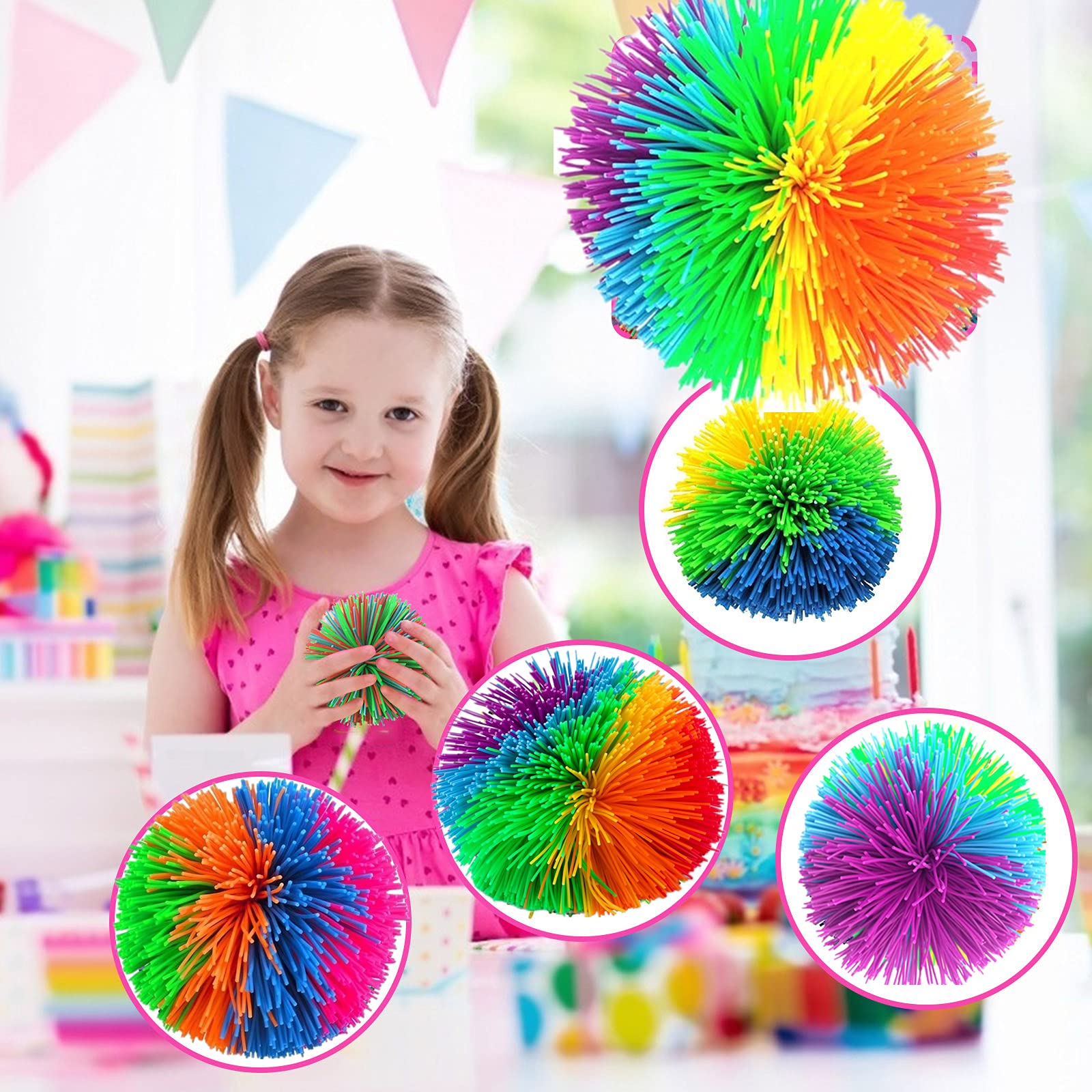 Stringy Ball Mua 20 Packs Monkey Stringy Balls 2.8Inches Fidget Ball, Stress Balls ...